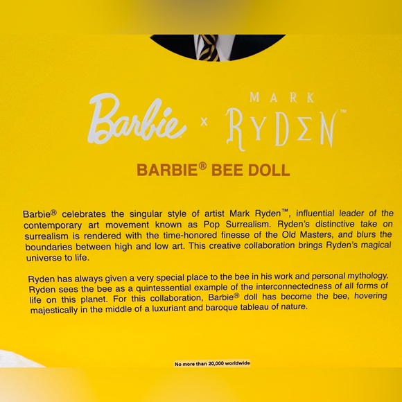 BNWT COLLECTOR ITEM “BEE” 🐝 BARBIE X RYDEN DOLL SOLD OUT NO MORE PRINTS! - Picture 3 of 8